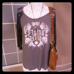 WE THE FREE TOP WITH LACE SLEEVE